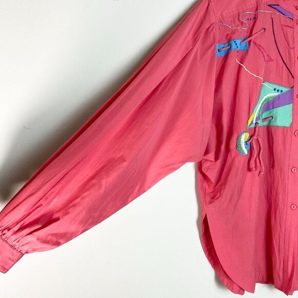 VINTAGE Marc D'Alcy Balloon Sleeve Blouse - Picture 4 of 9